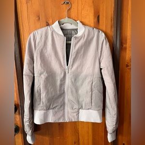Lululemon cropped bomber jacket, size 6 light purple